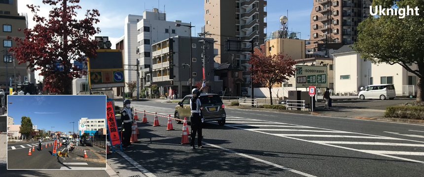 八王子市内で交通誘導警備業務を実施致しました。