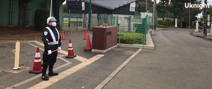 立川市内にて交通誘導警備業務を実施致しました。