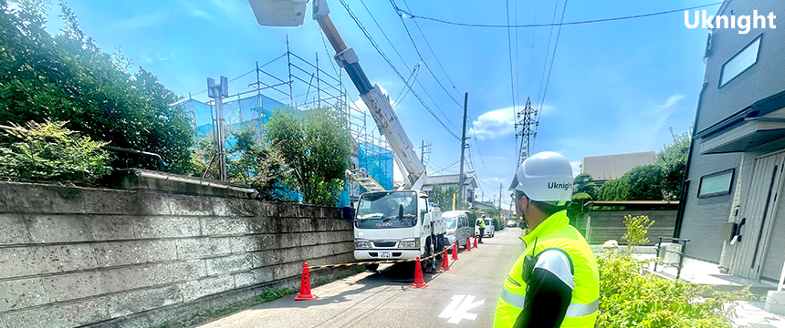 小平市にて交通誘導警備業務を実施致しました。