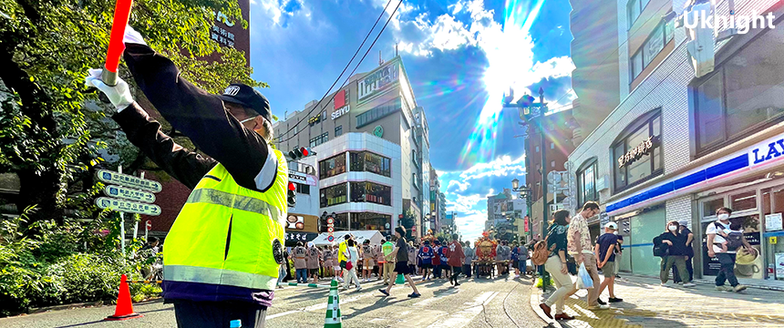 「谷保天満宮例大祭」会場警備を実施致しました。