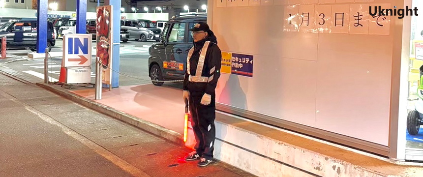 大野城市内にて交通誘導警備業務を実施致しました。