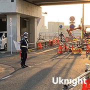 東区内にて交通誘導警備業務を実施致しました。