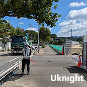 東区内にて交通誘導警備業務を実施致しました。